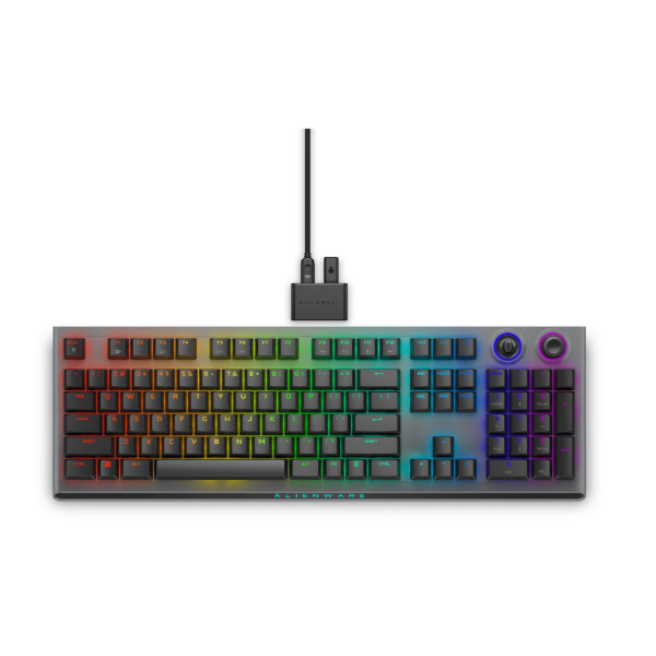 Alienware Üç Modlu Kablosuz Oyun Klavyesi AW920K ABD QWERTY siya resmi