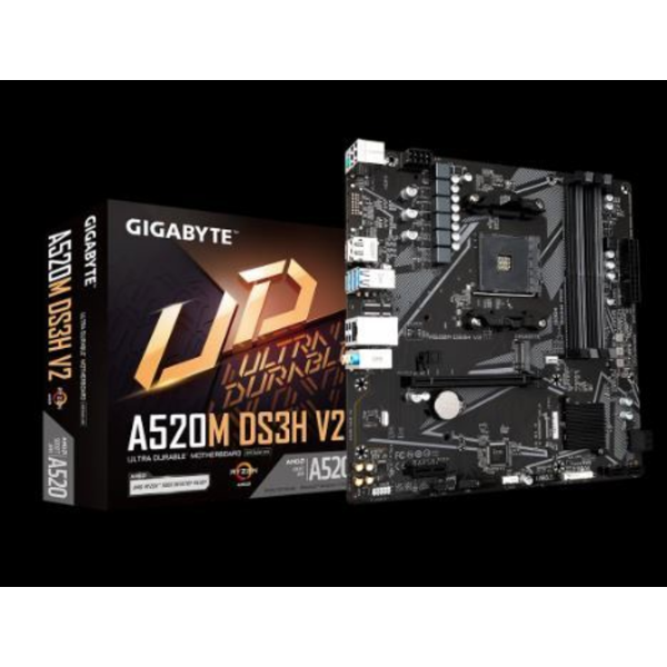A520M DS3H V2 4733MHz OC DDR4 AM4 M.2 HDMI DP Micro-ATX Anakart resmi