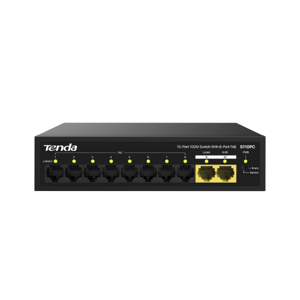 S106PC 6 Port 100M 4 Port Poe Switch resmi