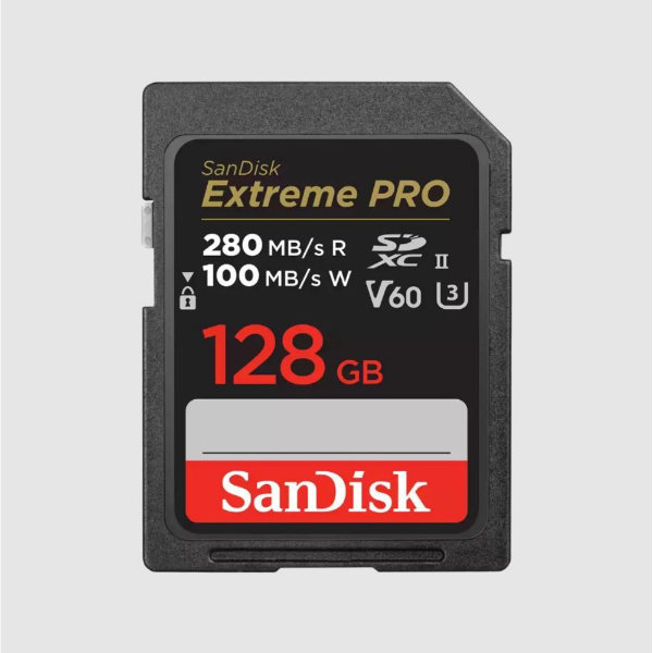 128GB Extreme PRO SDXC UHS-II V60 280MB/s SD Card resmi