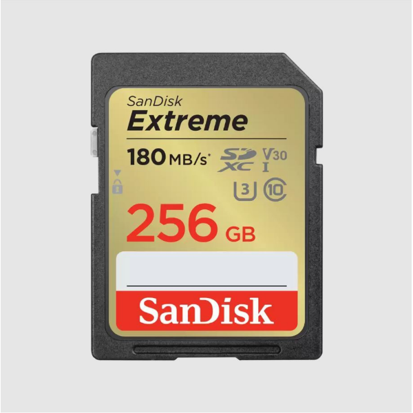 256GB Extreme Pro UHS-I 180MB/s SD Card resmi