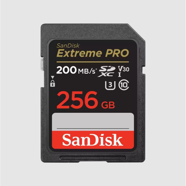 256GB Extreme PRO SDCX UHS-I 200MB/s SD Card resmi