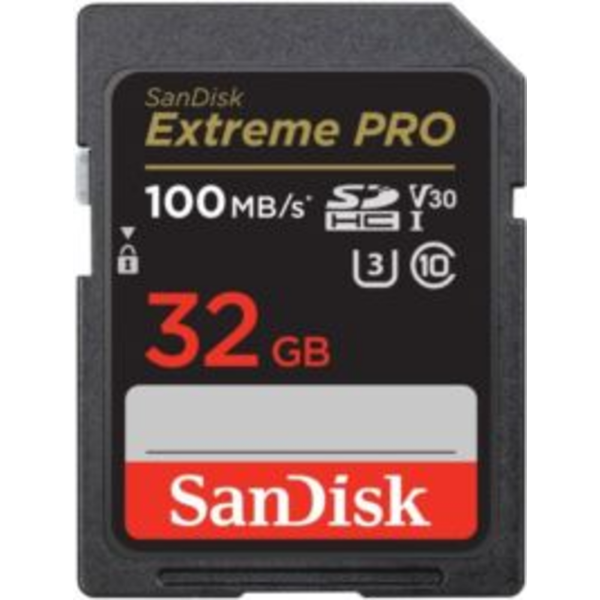 32GB Extreme PRO SDHC UHS-I V30 100MB/s SD Card resmi
