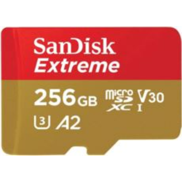 256GB Extreme SDXC UHS-I A2 190MB/s Micro SD Card resmi
