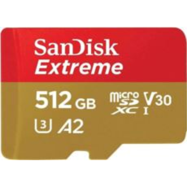 512GB Extreme SDXC UHS-I A2 190MB/s Micro SD Card resmi