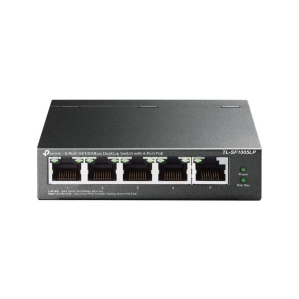 5-Port 10/100Mbps Desktop Switch with 4-Port PoE resmi