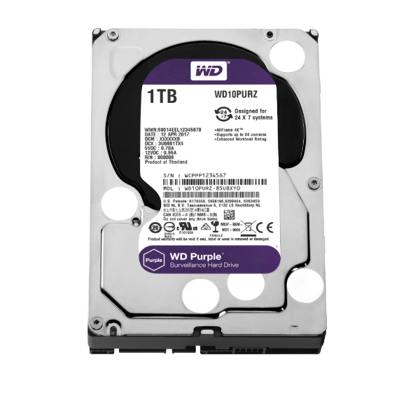 Purple Surveillance Hard Drive 1TB resmi