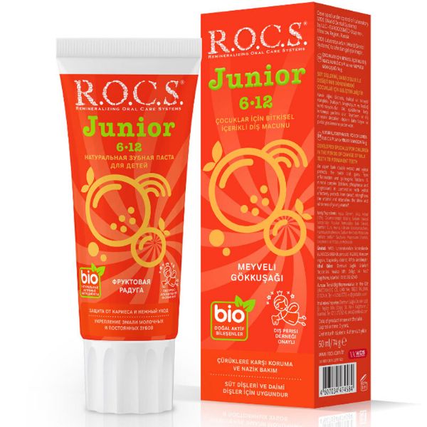 Rocs Junior 6-12 Yaş Meyveli Gökkuşağı Diş Macunu 60 ml