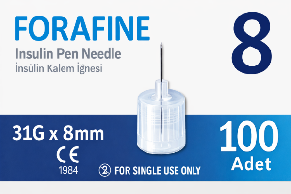 Fora Fine İnsülin Kalemi Ucu 31G 8 mm