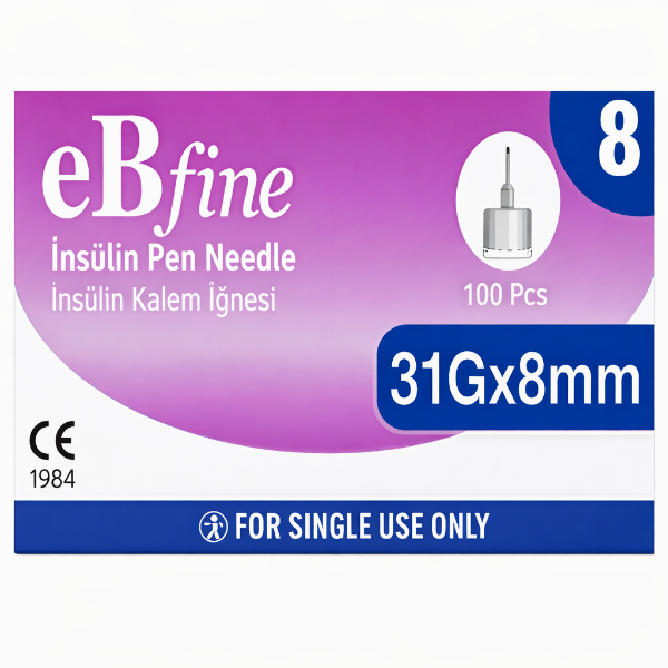 EB Fine İnsülin Kalem İğne Ucu 31Gx8 mm 100'lü